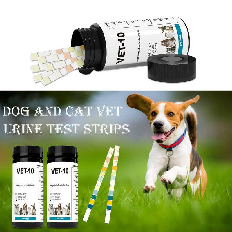 แผ่นทดสอบปัสสาวะสำหรับสุนัขเพื่อตรวจสุขภาพสัตว์เลี้ยงแบบ10 in 1แถบทดสอบปัสสาวะที่แม่นยำในการตรวจจับเลือดค่า pH