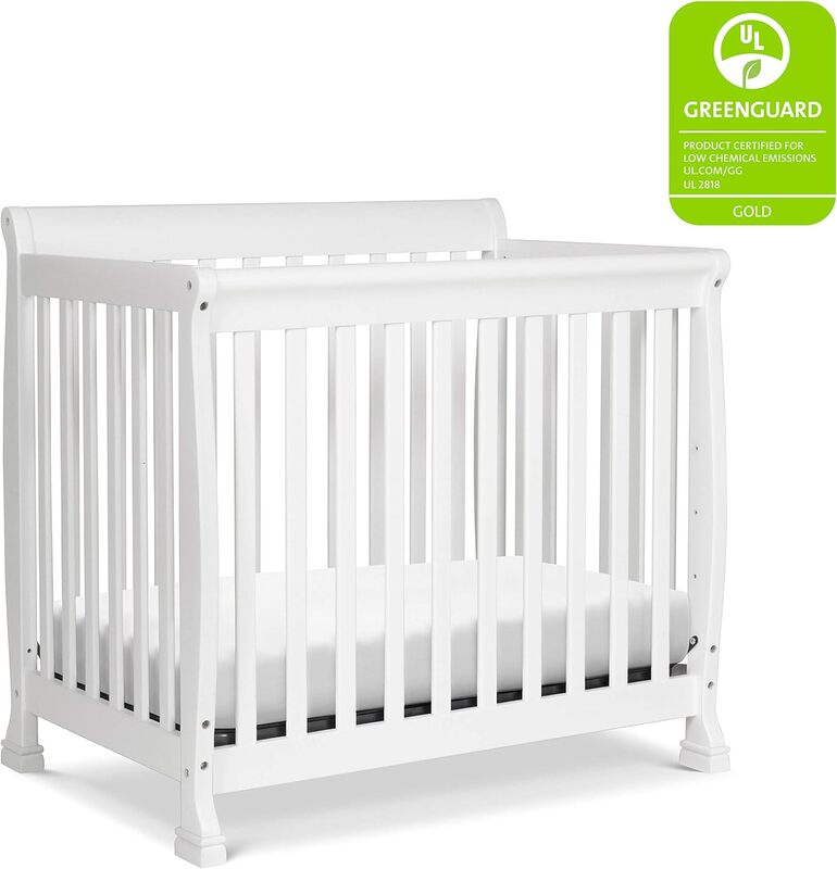Kalani 4-in-1 Convertible Mini Crib in White | Greenguard Gold Certified