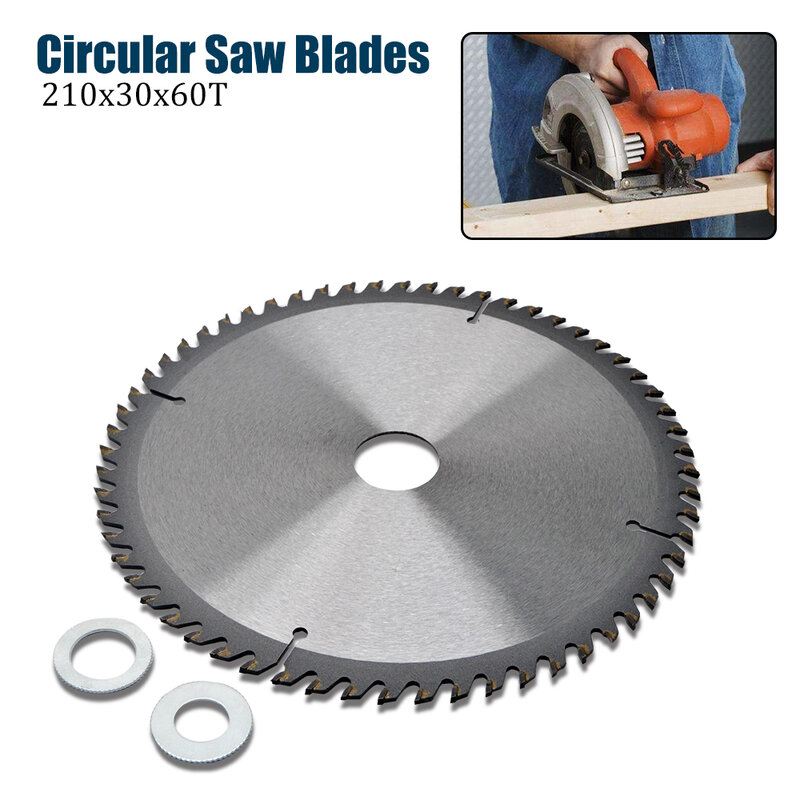 210x30x60T Hard Alloy TCT Circular Saw Blade Cutting Discs Carbide Tipped Cutter For Steel Aluminum Iron Wood Cutting Durable