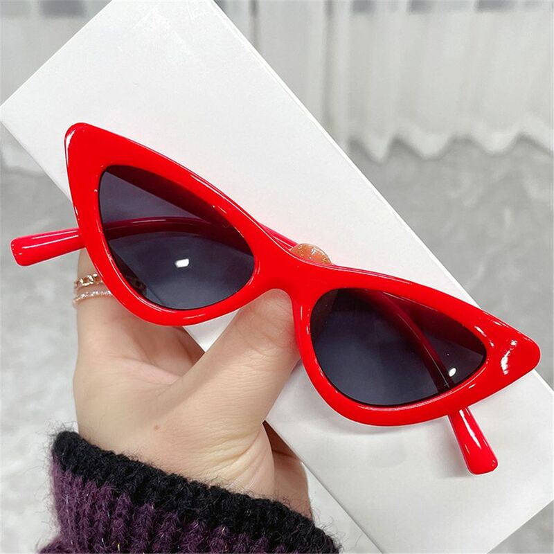 Солнцезащитные очки «кошачий глаз» для мальчиков и девочек, маленькие Подарочные солнечные очки в треугольной оправе, UV400