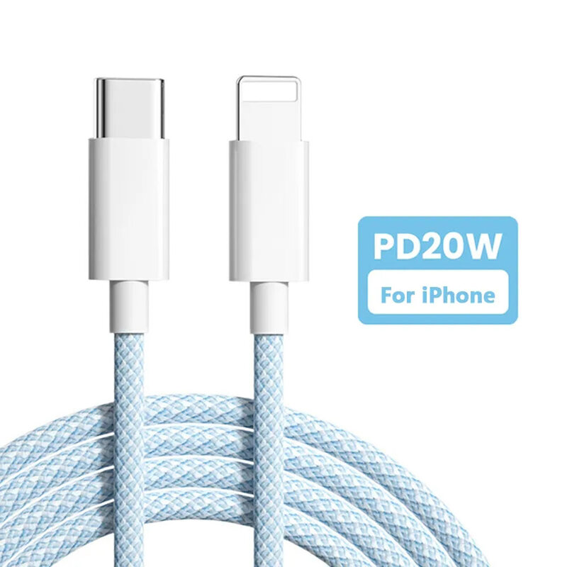 Cable USB tipo C de carga rápida para Apple iPhone, Cable de datos PD de 20W para iPhone 14, 13, 12, 11 Pro Max, ipad, IOS