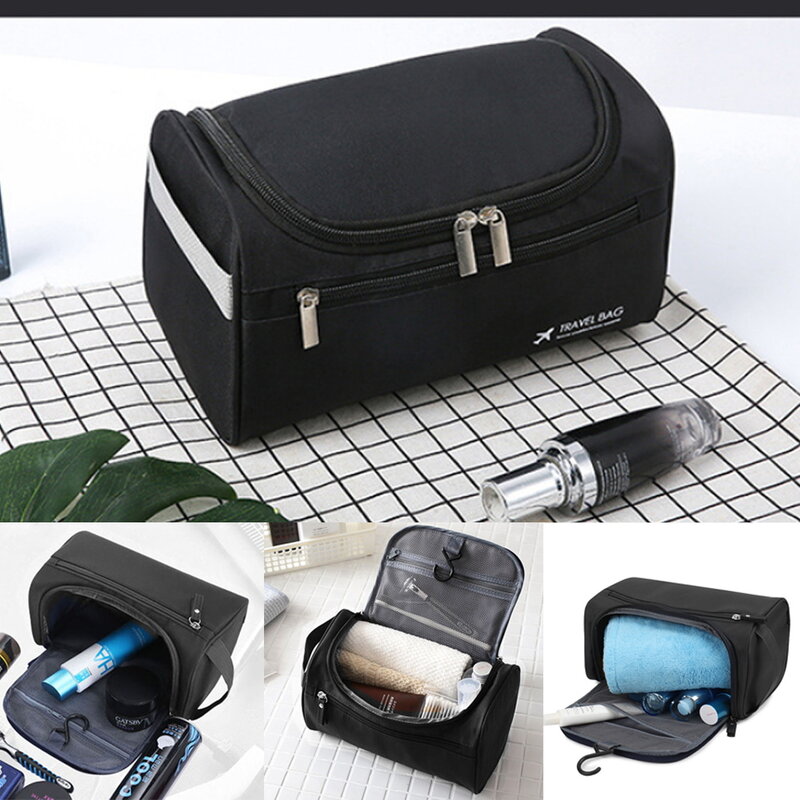 Bolsa de almacenamiento portátil de negocios Unisex, organizador de artículos de tocador, bolsas de cosméticos de viaje, bolsa colgante impermeable, nueva impresión de pintura