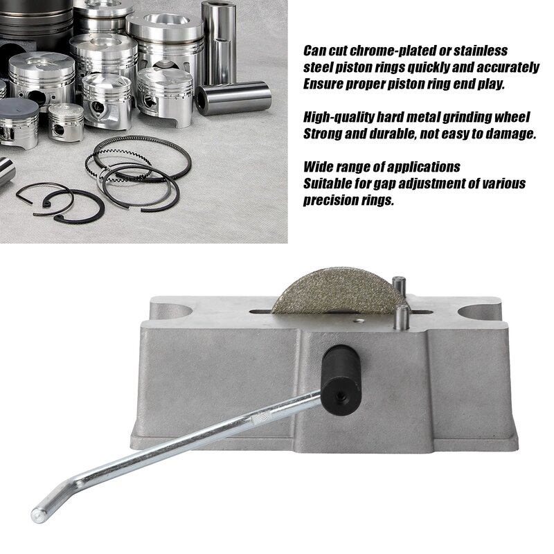Precision Piston Ring Filer Tool Accessory Manual Adjustable 66785 Hard Metal Universal