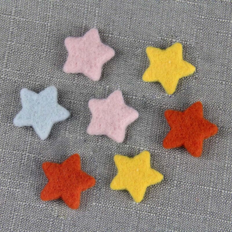 5 peças mini lã feltro estrelas miçangas bolas para fotografia criativa de bebê recém-nascido profissional