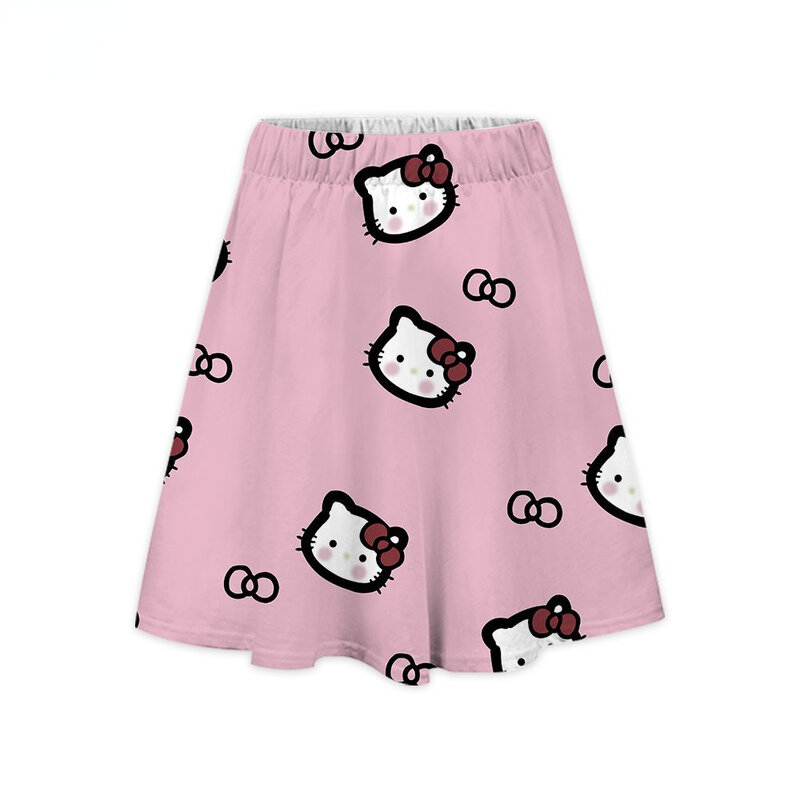 Sanrio Hello Kitty Skirt Summer New Harajuku Fashion Y2k Japanese Style Mini Skirt Kawaii Cute Fairycore Short Skirt Steampunk