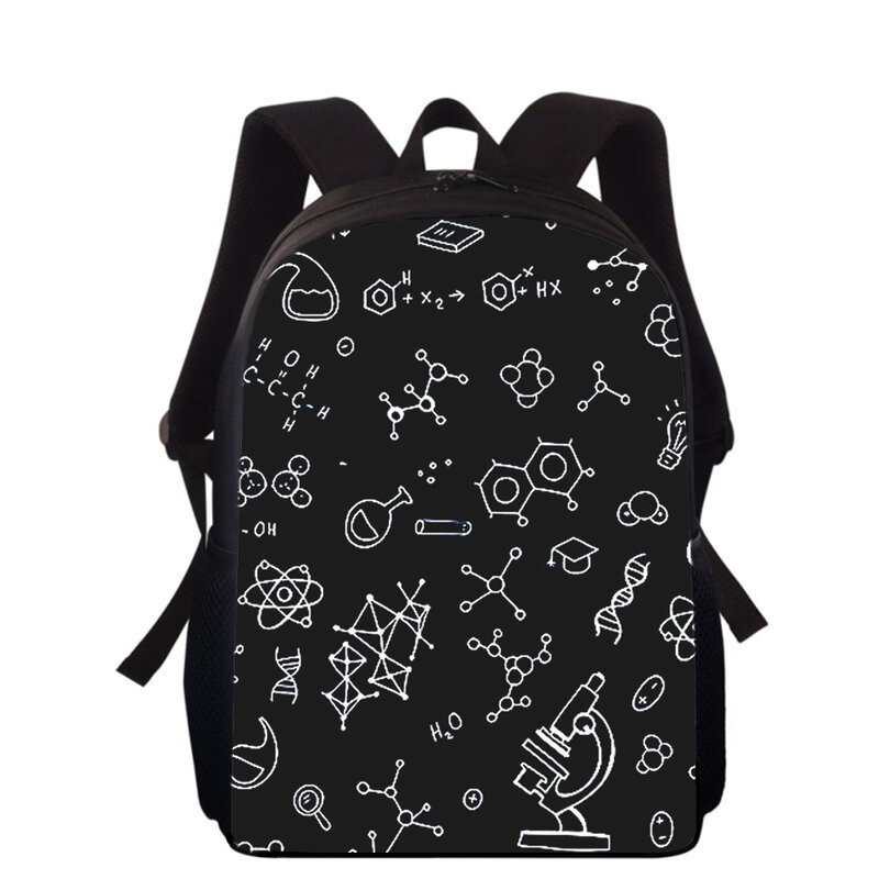 Биология и химия, 15 дюймов, детский рюкзак с 3D принтом, рюкзак для девочек начальной версии, школьные сумки для учебников