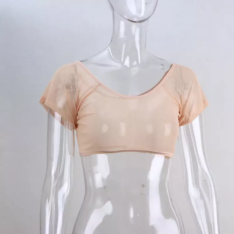 Женская впитывающая прокладка для подмышек Sdatter, многоразовые моющиеся прозрачные сетчатые прокладки от пота в форме футболки, дезодорант
