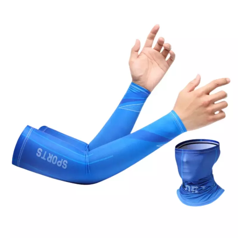Nowy mankiet przeciwsłoneczny z lodowy jedwab rękawem UV ochrona przeciwsłoneczna rękawy naramienne antypoślizgowych mężczyzn kobiet długie rękawiczki jazda na rowerze chłodny sportowy na świeżym powietrzu