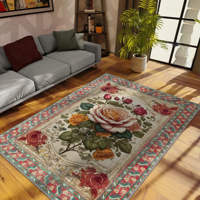 Retro-Illustration gedruckt Wohnzimmer Teppich großflächigen Schlafzimmer Nacht teppich Licht Luxus Couch tische Boden matte ковер Tapis Malé