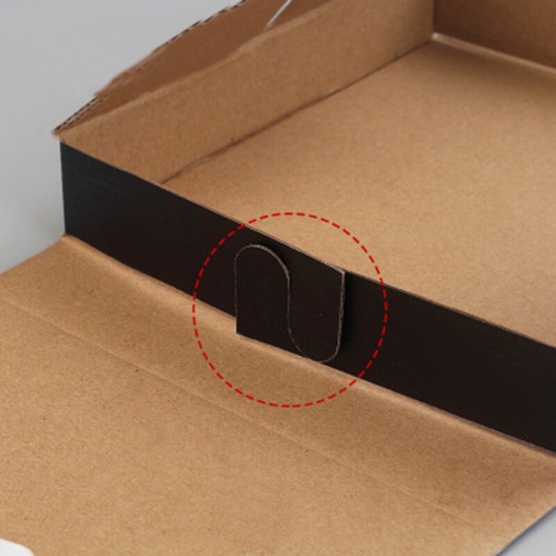 Kunden spezifische Produkt versand kartons cheibe kunden spezifisch bedrucktes Logo schwarzes Papier pizzas ch achtel