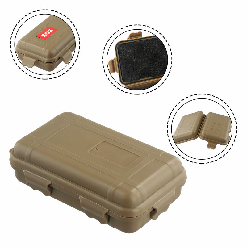 Pequena caixa de plástico impermeável hermética, viagem ao ar livre Camping Survlvar Box, Survival Kit Box, alta qualidade