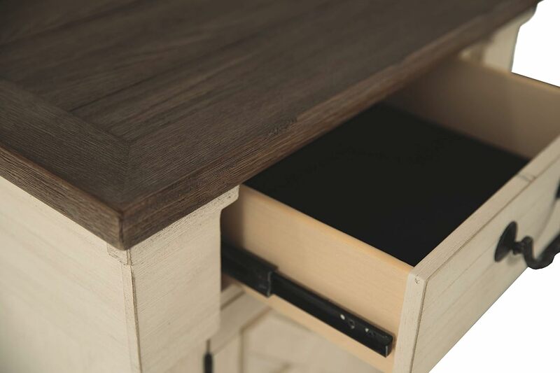 Table de nuit à tiroirs avec prise et port USB, meubles de chambre à coucher blancs antiques, table en frêne, 1 tiroir