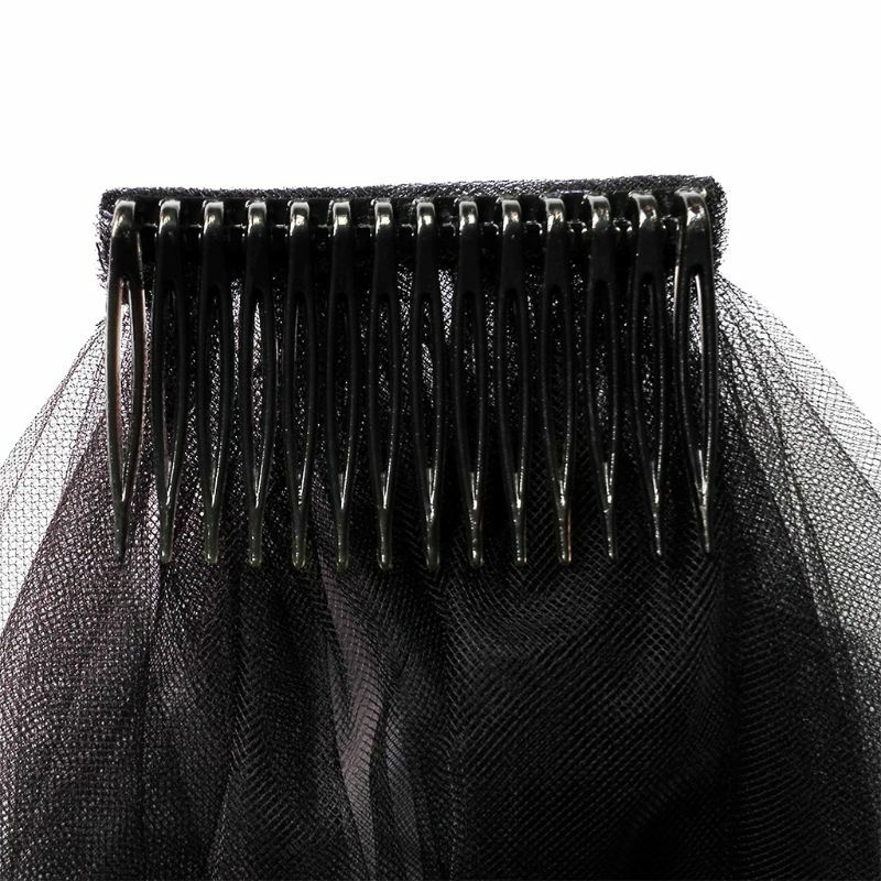 10 Pcs/set Bride Veil Comb Plastic Black White Transparent Fork Combs