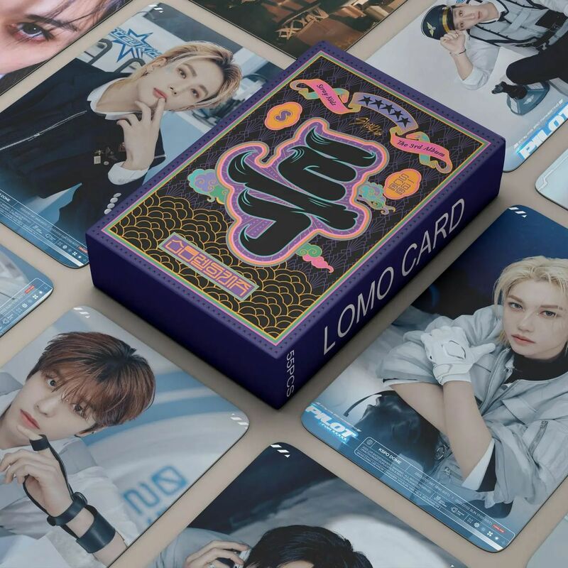 Album photo Kpop Rock Star Five Star, Hyunjin Felix Bangchan Druo Cards, Photo Print Cards Set, GérCollection, 55Pcs