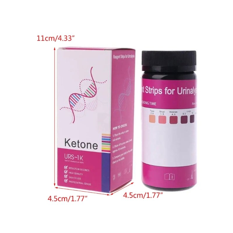 Ketonstreifen für zu Hause, Ketose, Urin, Urintest, Atkins-Diät, Gewichtsverlust, Urin