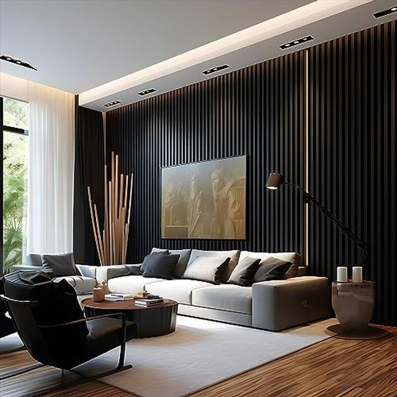 Wood Slat Panels Natural Beauty Sound Reduction Home Office Acoustics Wood Surface Walls Panels Installation Ease Bedroom Living