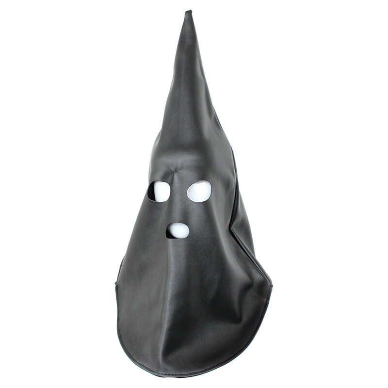 ПУ головной убор с открытым ртом Альтернативная черная одежда для взрослых SM взрослые секс-игрушки оптом кожаный головной убор для женщин и пар