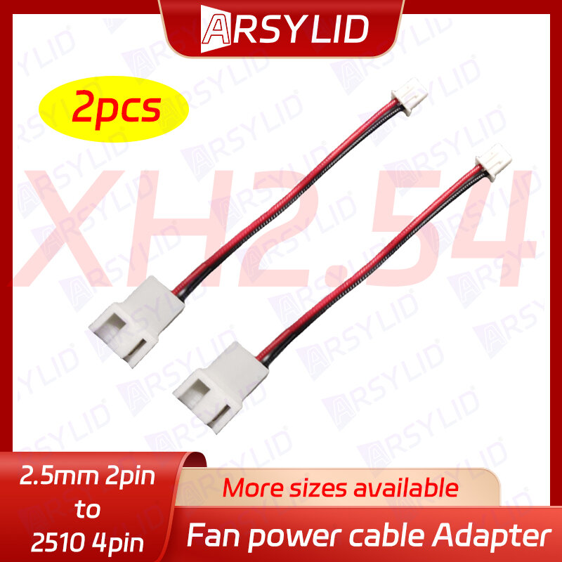 Kabel konversi ARSYLID 3pin 4pin ke 2pin PH2.0 2.0mm adaptor untuk kipas pendingin VGA 2pin Micro-2pin