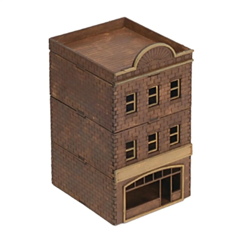 1/72 arsitektur kayu 3D teka-teki kayu rumah kayu Model bangunan DIY kit untuk anak laki-laki perempuan dekorasi Dioramas hadiah yang unik