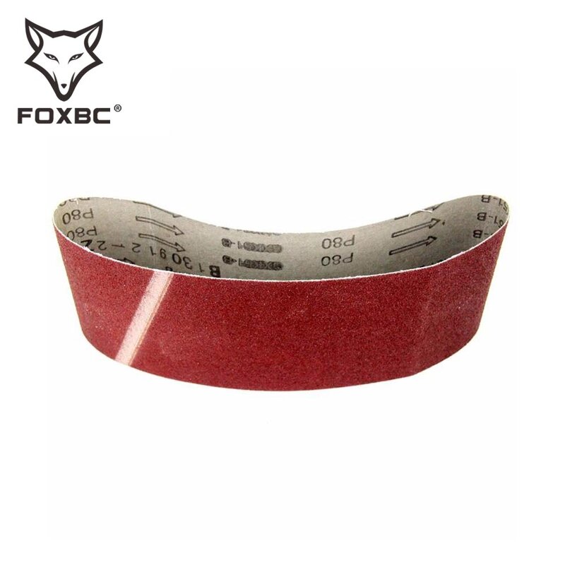FOXBC 5 pezzi nastri abrasivi 100x610mm 4 "x 24" carta vetrata 60 80 120 240 grana ossido di alluminio accessori per la lavorazione del legno