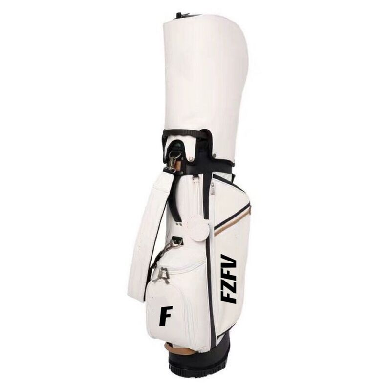 Golf bag men's and women's trendy PU waterproof multifunctional golf stand bag with two hats