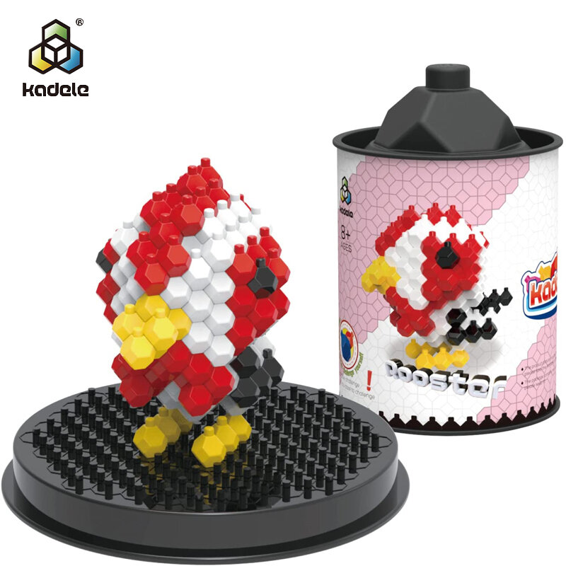 KADELE Building Block Children's Toy Cute Animal Chick DIY Innovative Building Block Enlightenment Toy Carrying Assembly Video