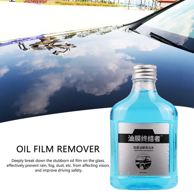 Car Glass Oil Film Remover, Auto Windshield Cleaner, Suprimentos de Limpeza Universal, Remover Marcas De Água, Líquido De Limpeza, 150ml