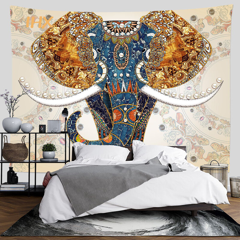 สัตว์ Tapestry Wall แขวนตกแต่งโบฮีเมีย Hippie Mandala Lion ขนาดใหญ่ผ้า Tapestry ห้องนอนตกแต่งความงาม