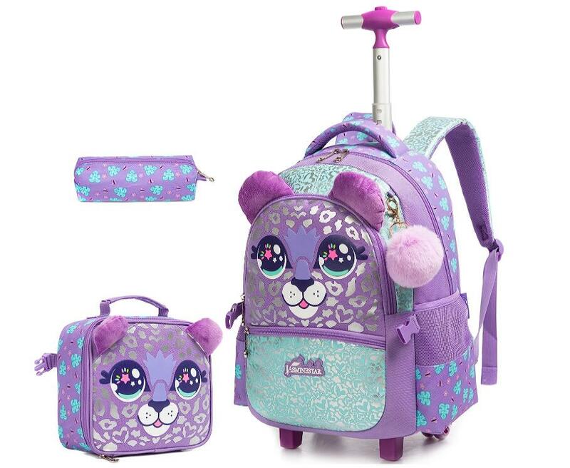 Bolsas de viaje con ruedas para niños, mochila rodante escolar, bolsa de almuerzo, mochila escolar con ruedas para bolígrafos, bolsas con ruedas para niños y niñas