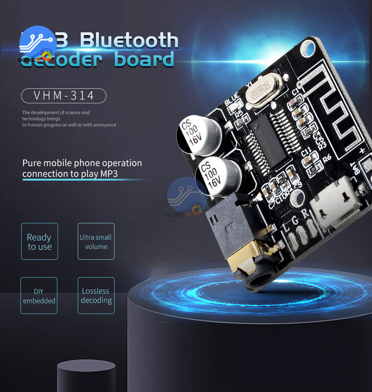 DIY Bluetooth Audio tablica odbiorcza Bluetooth 4.1 5.0 mp3 bezstratnej płyta dekodera bezprzewodowy muzyka Stereo 3.7-5V