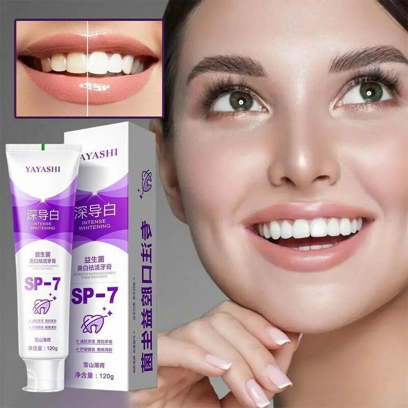 2023 New Teeth Whitening Toothpaste Remove Yellow Stains Dental Oral Stains Fresh Hygiene Safe Cleaning Care Breath Product M4U5