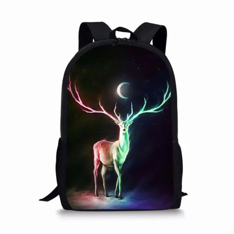 Рюкзак с рисунком фэнтези леса для мальчиков и девочек, школьная сумка для книг, повседневные ранцы для подростков, рюкзаки для хранения