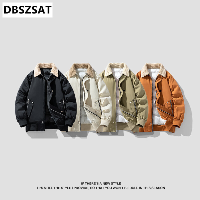 Chaqueta acolchada de algodón para hombre, abrigo grueso y cálido, ropa de calle ligera, invierno, 2025
