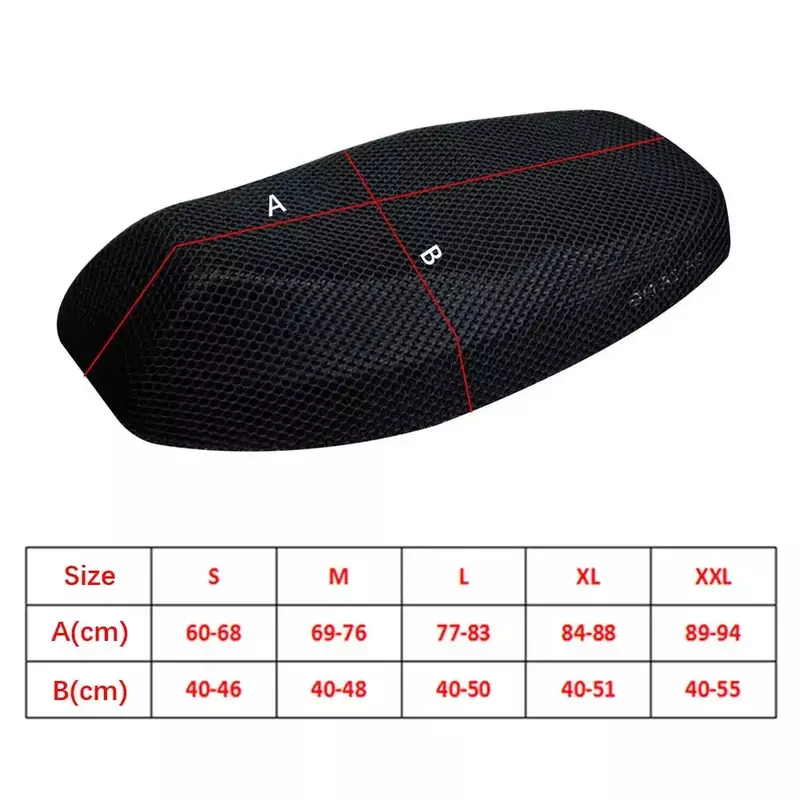 Motorcycle 3D Mesh Fabric Anti-skid Pad Scooter Seat Electric Bike Seat Cover Summer Breathable Covers Cushion Net Cover New