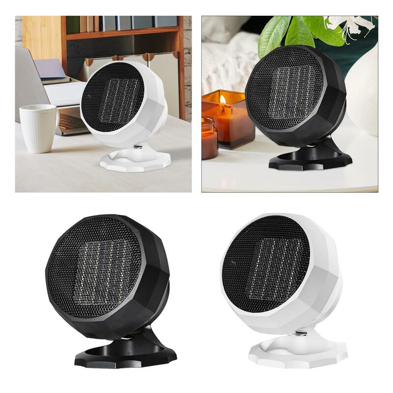 Desktop Electric Space Heater Desk Compact Heating Fan for Dorm Bedroom Home