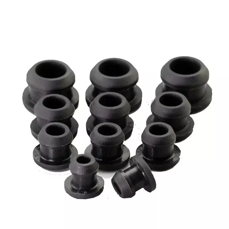1/2/5/10/20Pcs Black Silicone Rubber Snap-on Hole Plug 2.5mm-50.6mm Blanking End Caps Seal Stopper