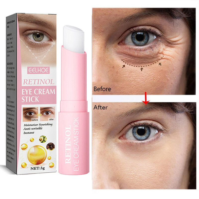 Retinol Eye Cream Instant Removing Eyes Wrinkle Eyes Dark Circles Bags Remover Moisturizing Stick Beauty Health Korea Cosmetics