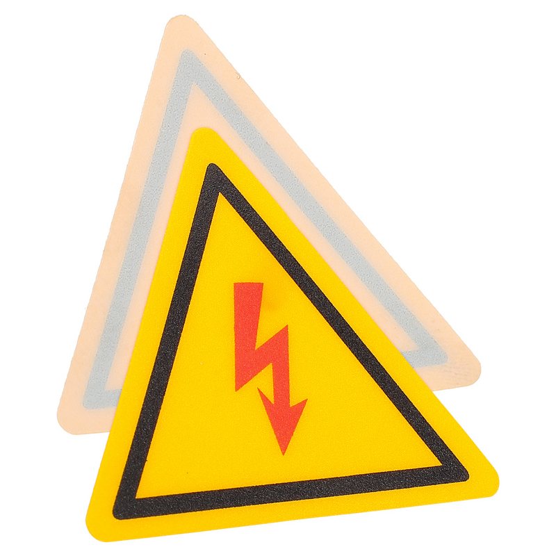 高電圧警告ロゴステッカー、危険サイン、慎重ステッカー、電気機器パネルラベル、2個