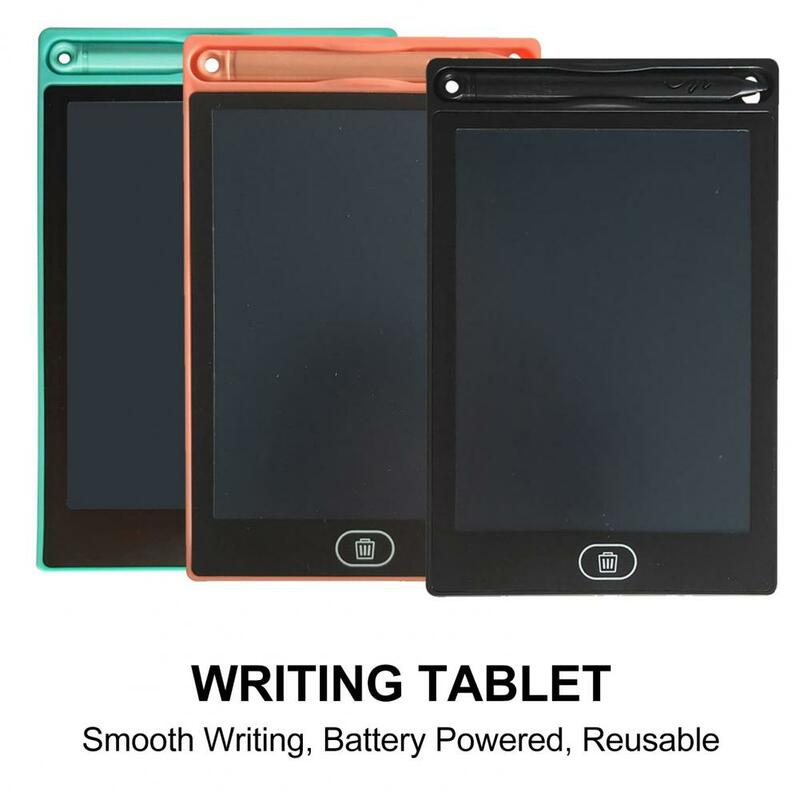6.5 Inches Useful Handwriting Pad with Pen Rectangle Low Consumption Electronic Writing Board One Key Delete