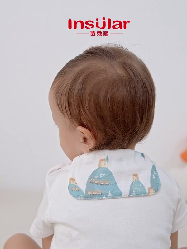 New Soft Baby Sweat-absorbent Towel Bibs Baby Cartoon Cotton Gauze Kindergarten Pad Back Towel All Middle Big Children Baby