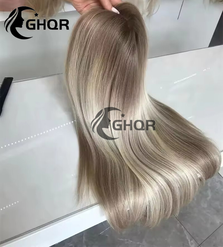 Ash Brown Highlight Human Hair wigs 360 Lace Frontal Wig 613 Colored Blonde 13x6 13x4 Lace Front Wig Body Wave Glueless Brazilia