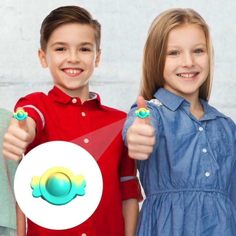Silicone Sensory Toy Ring para crianças, Finger Fidget, mão, criança, adulto