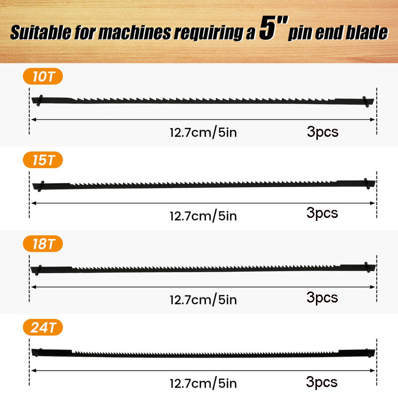 Professional Jig Saw Blade Set Carbon Steel Saw Blades Assorted Set Fast Cut Down Jigsaw Blade Jig Saw Cutter Accessories 12pcs