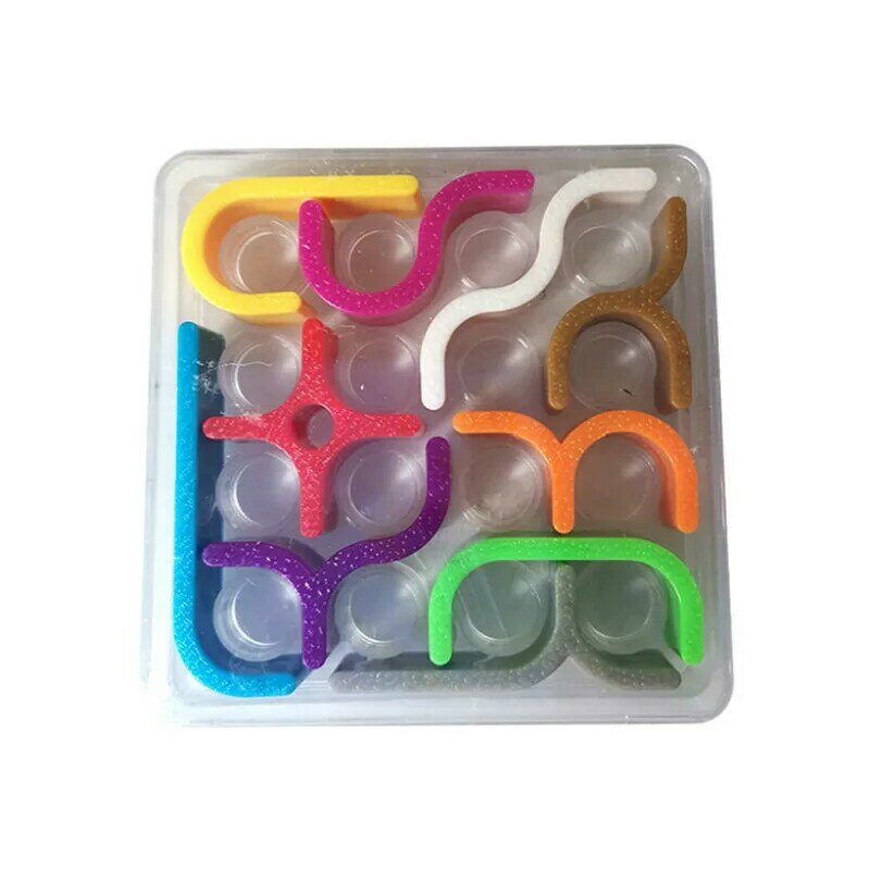 6cm Small Creative Children's Puzzle Crazy Curve Intelligence Toy 3d Crystal Puzzle Wooden  Learning Toys for Children