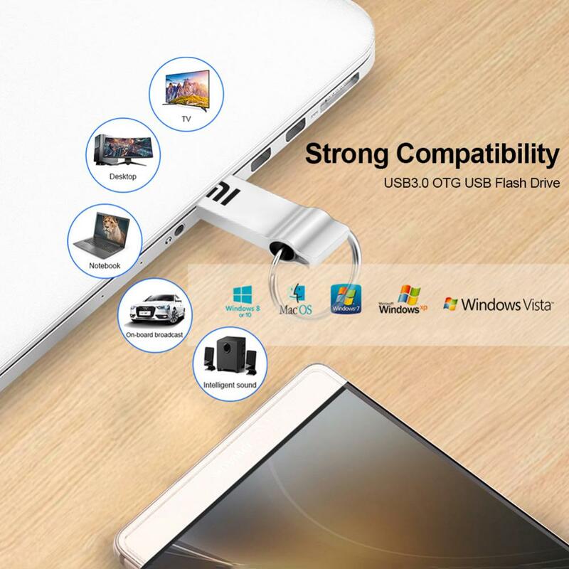 MIJIA-Unidade Flash USB Xiaomi OTG, Memory Stick Metal para TV, Pen Drives, Disco U, 128GB, 512GB, 2 em 1, USB 3.1, 256GB, 1TB