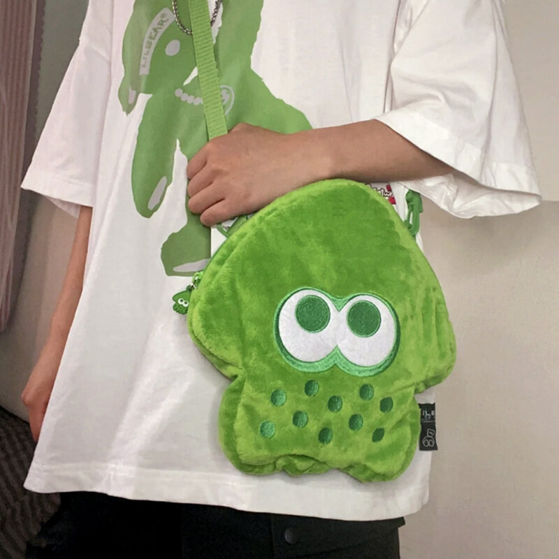 Splatoon miękka wypchane pluszowe torba Anime kałamarnica na schowek ochronny torba na ramię o dużej pojemności Kawaii