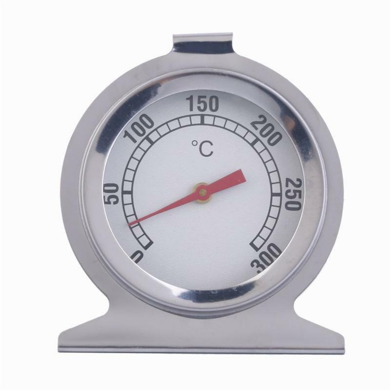 เครื่องวัดอุณหภูมิในกระดานลบได้ทำจากสเตนเลสสตีล1/2ชิ้นเครื่องวัดอุณหภูมิขนาดเล็กเครื่องวัดอุณหภูมิเตาย่างสำหรับอาหารในบ้านครัว