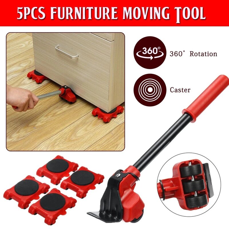 Heavy Duty Mobiliário Mover, Labor-Saving Moving Tools, removedor, Sliders Kit para elevação em movimento, 5 PCs/Set, 14 PCs/Set