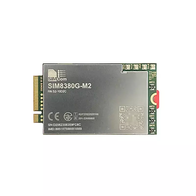 SIMCOM SIM8380G-M2 5G M.2 moduł obsługuje mmwave częstotliwości R16 5G NSA/SA. NR/LTE-FDD/LTE-TDD/HSPA + USB3.1, GPIO