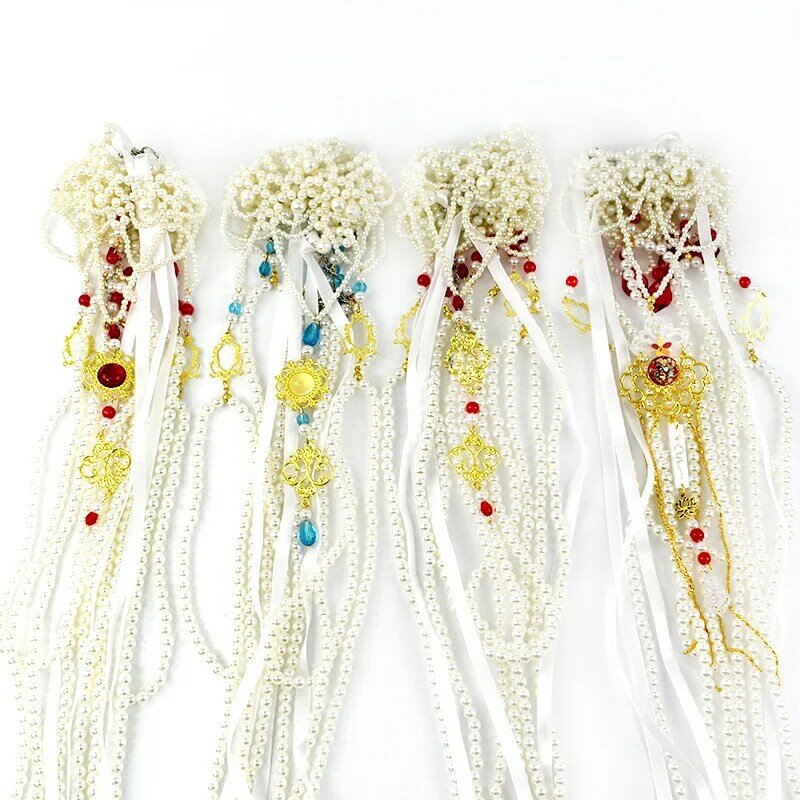 1Pc Deepeel 70cm Women Hanfu Waist Chain Ancient Style Long Tassel Pearl Cummerbunds Corset Waistband Plus Size Fashion Belts